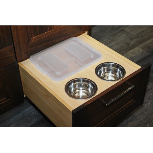 Feeding and storage drawers for pets